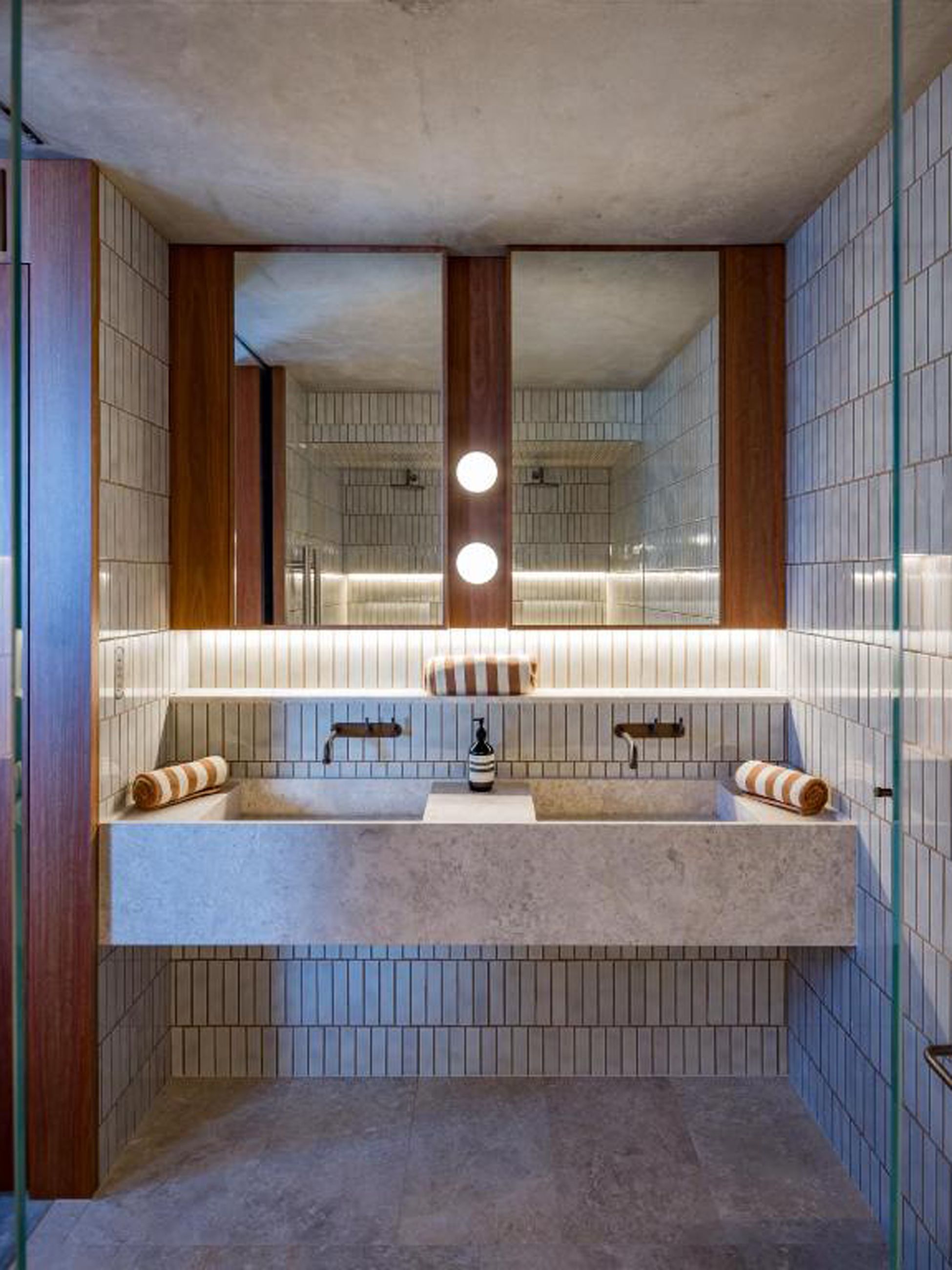 A modern double vanity
