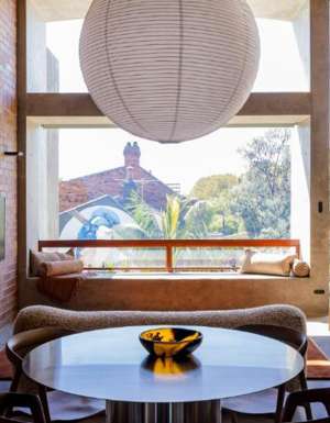 The living space of a modernist home in Sydney