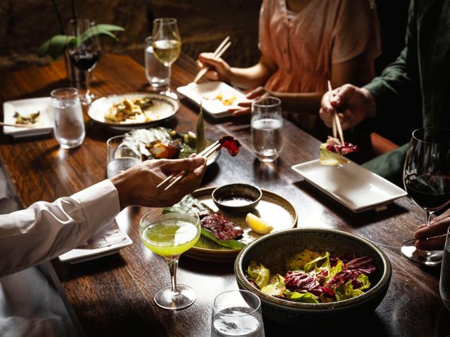 Japanese spread at Sake restaurant