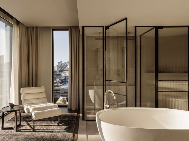 view from bathroom Capella Sydney