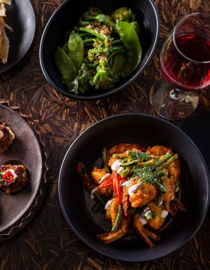 Experience a foodie weekend with a flatlay of food from Hanuman.
