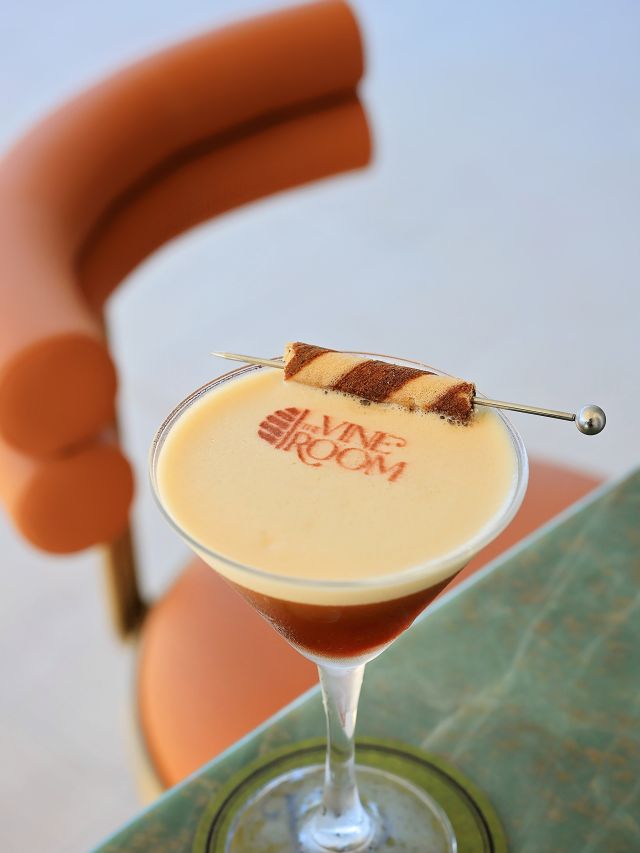 A handcrafted cocktail from The Vine Room, one of Hilton Hotel Bars.
