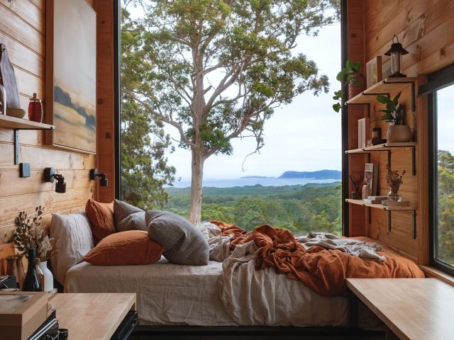 inside a cabin at heyscape denmar Western australia