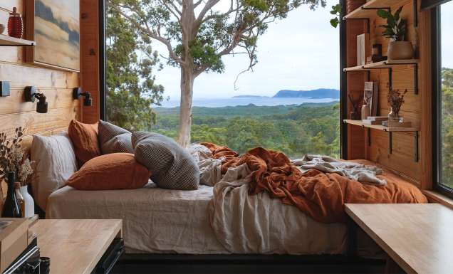 inside a cabin at heyscape denmar Western australia