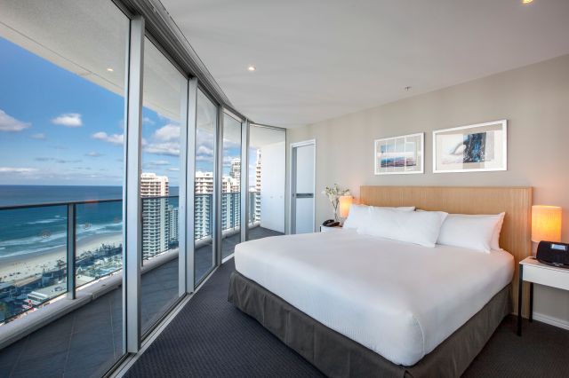 A sea-view room at Hilton Surfers Paradise.