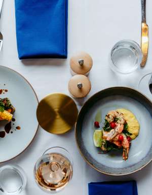 Hilton Surfers Paradise Hotel & Residences Catch restaurant table spread