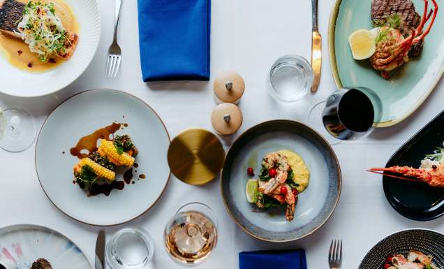 Hilton Surfers Paradise Hotel & Residences Catch restaurant table spread