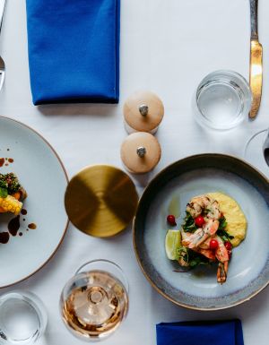 Hilton Surfers Paradise Hotel & Residences Catch restaurant table spread