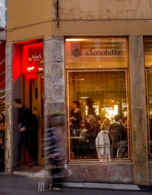 External view of Kirk's Wine Bar in Hardware Lane Melbourne