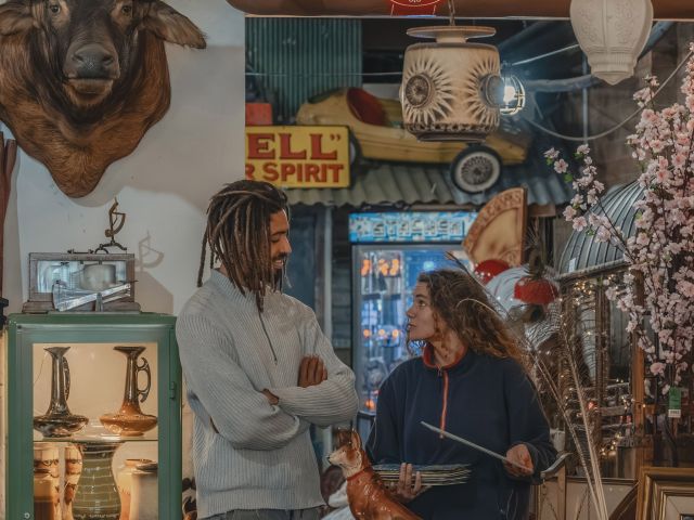 Inside Two Ravens Antiques & Collectables in Lismore's vibrant villages.