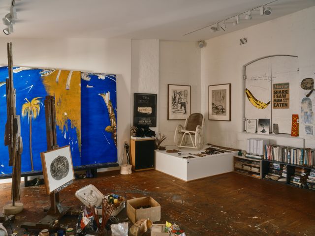 Brett Whiteley Studio, Surry Hills, featuring 'Last day blue harbour' 1991–92