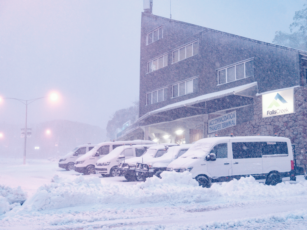 snowing at falls creek