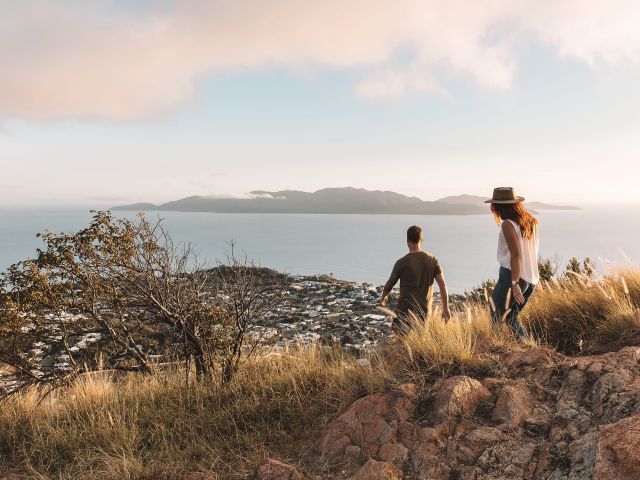 Sunrise hike with views of the city below after checking in at Quest Apartment Hotels.