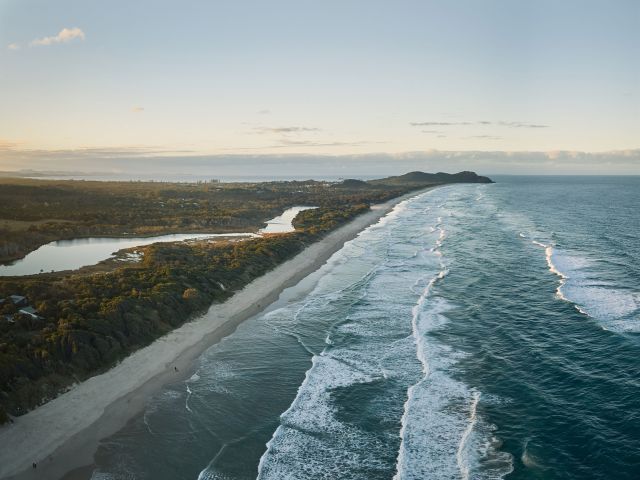 aerial of byron bay nsw