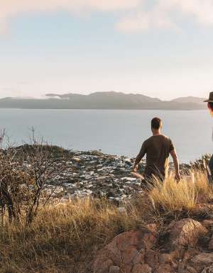 Sunrise hike with views of the city below after checking in at Quest Apartment Hotels.