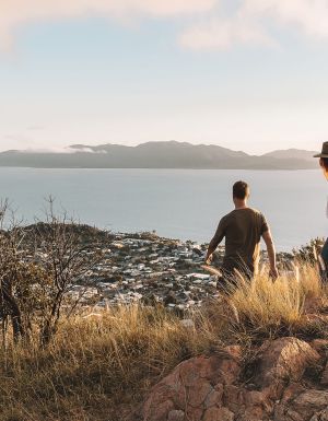 Sunrise hike with views of the city below after checking in at Quest Apartment Hotels.