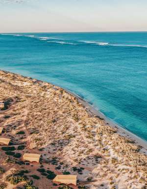 Sal Salis Ningaloo Reef accommodation aerial shot