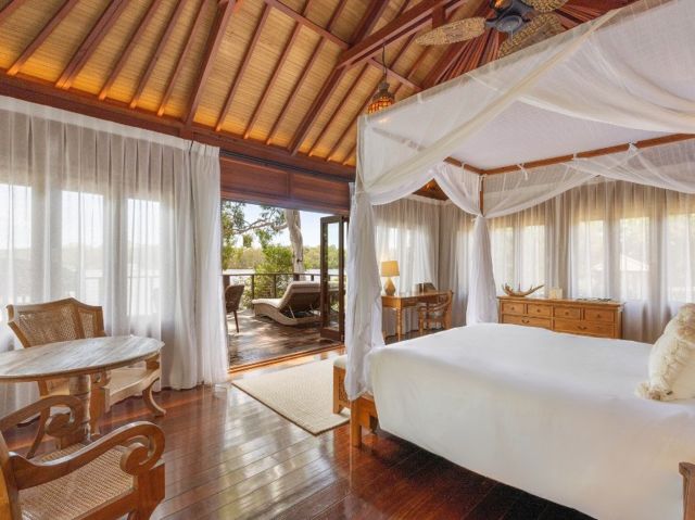 Balinese-style architecture on Makepeace Island