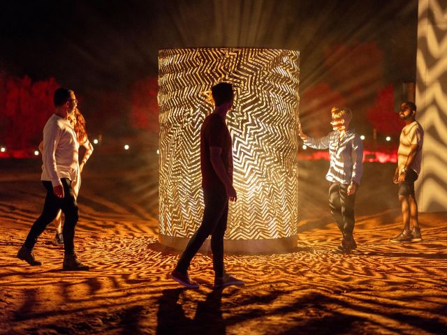 Festival lights illuminating the Northern Territory, showing why the best time to explore the NT is during festival season.