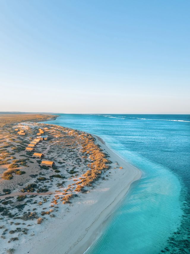 Sal Salis Ningaloo Reef accommodation aerial shot