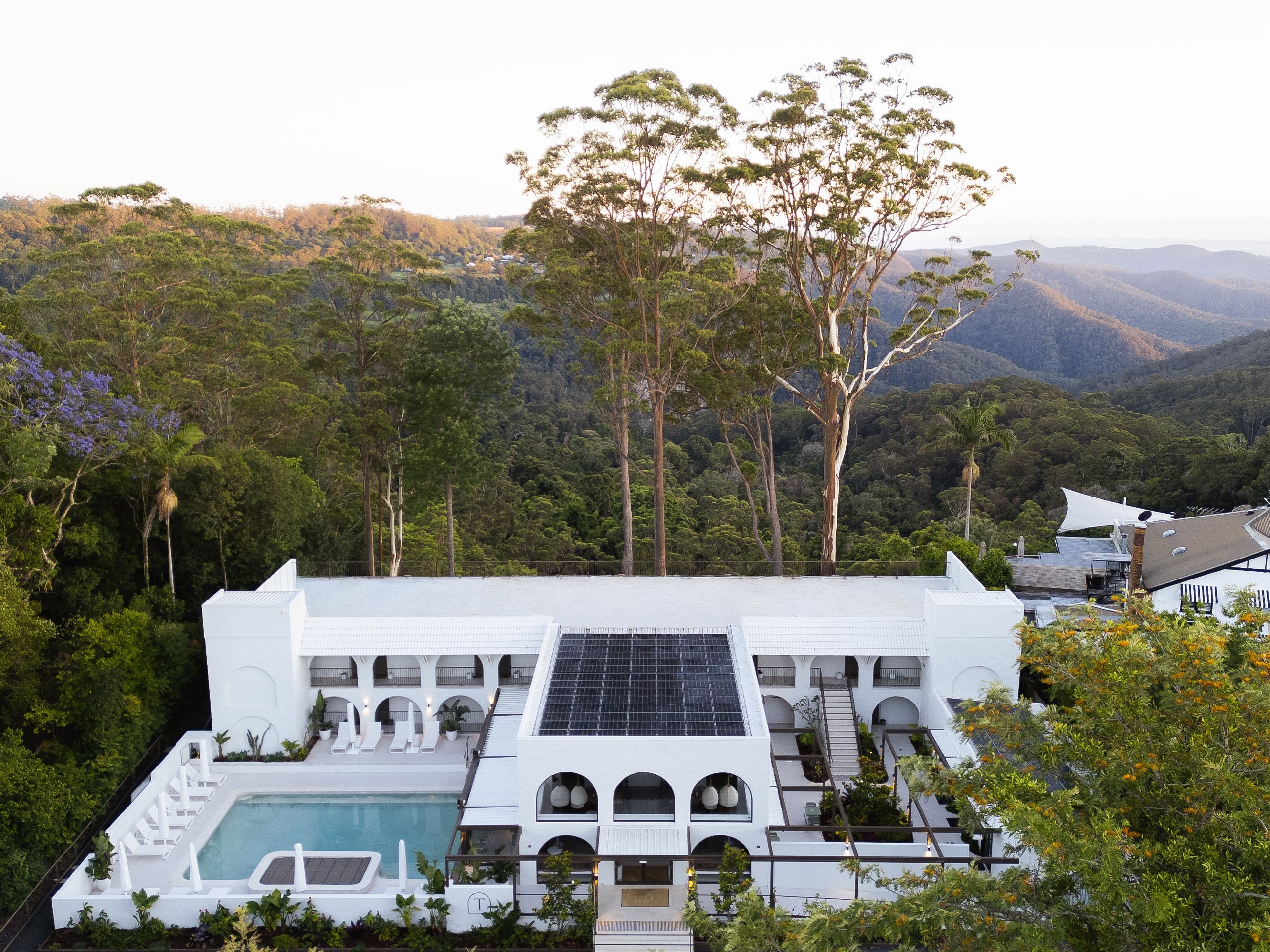 The Tamborine boutique hotel from above
