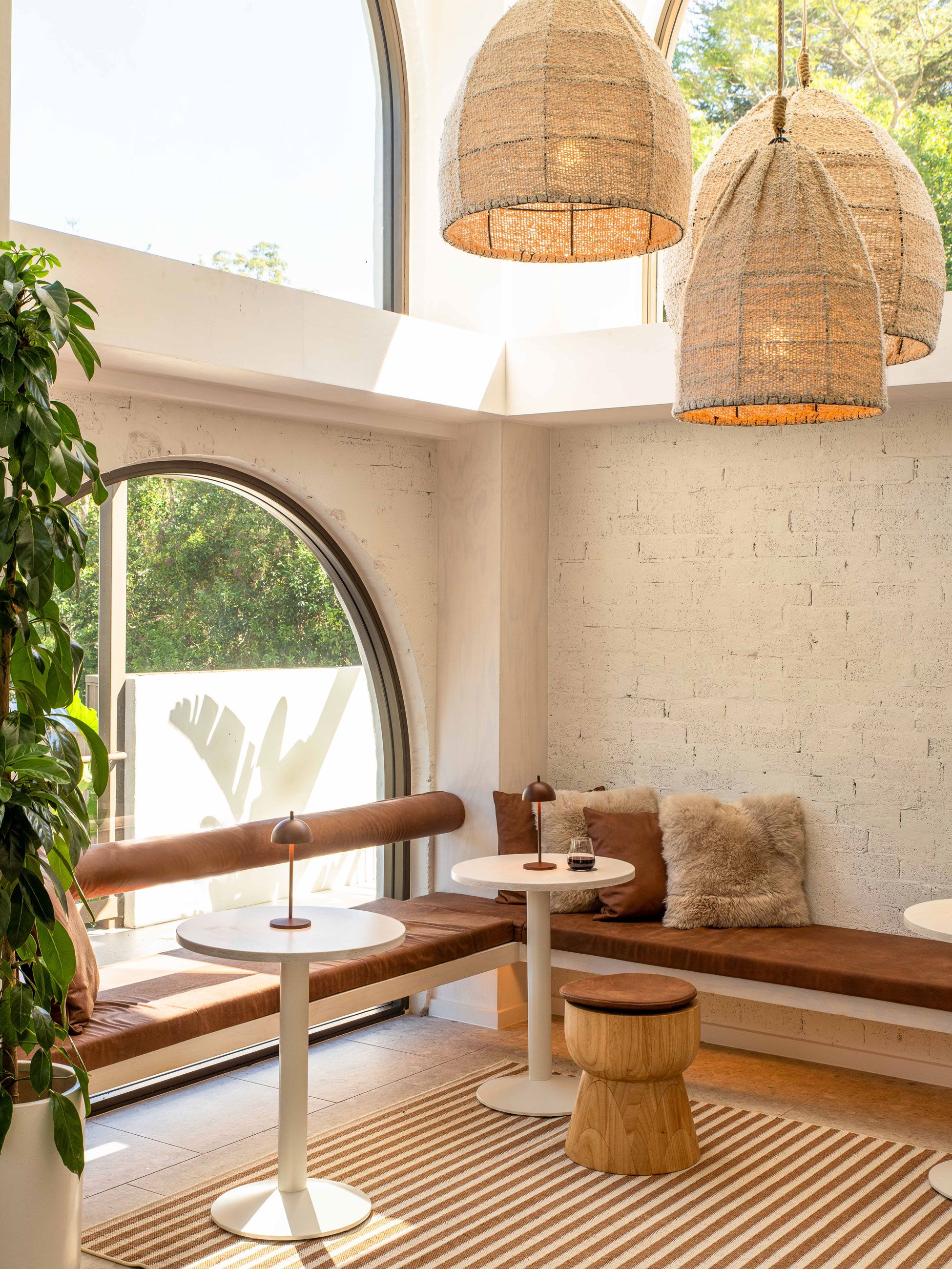 The Tamborine boutique hotel's earthy interior