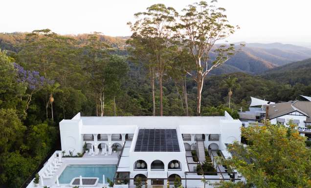 The Tamborine boutique hotel from above