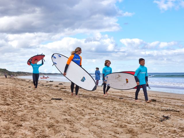 Go Ride A Wave surfers