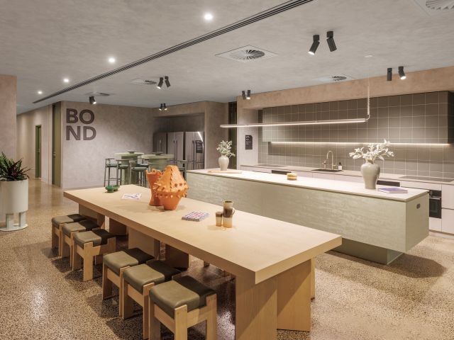 Contemporary dining at Bond's Kitchen.