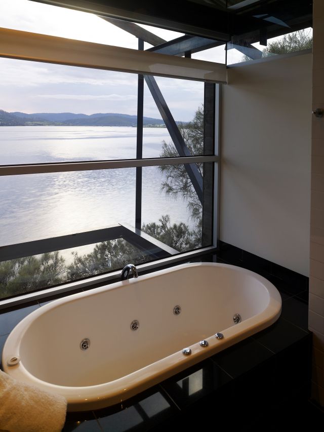 waterfront spa bath at The Pavilion