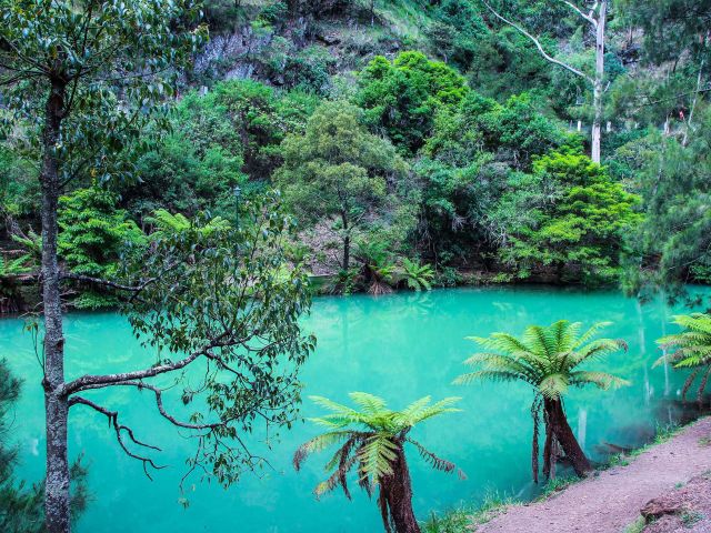 Blue Lake at Jenolan Caves in the Blue Mountains, NSW