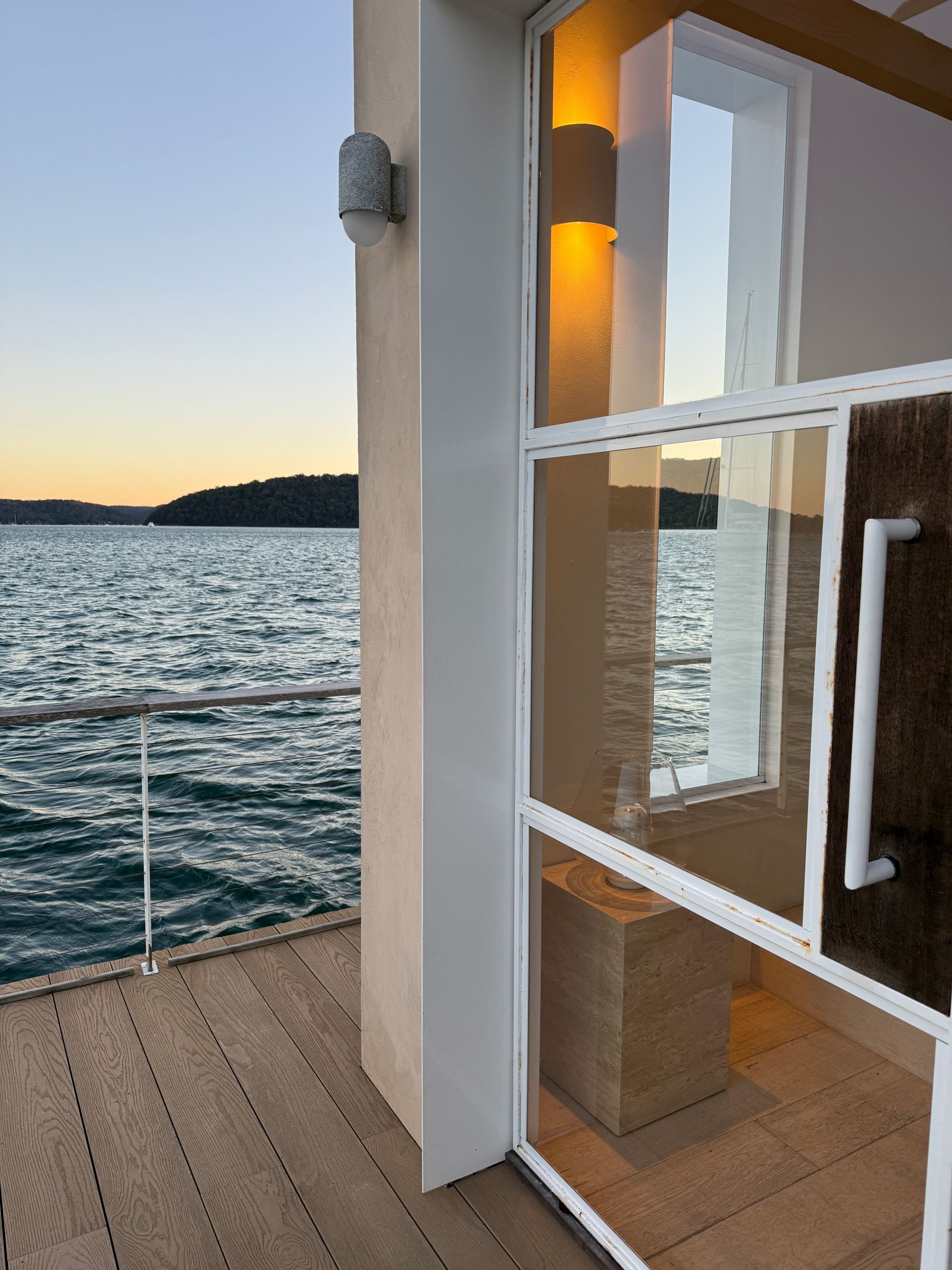 Sunset views from the deck