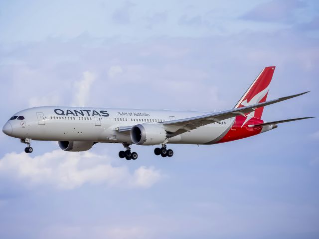 Qantas aircraft during flight