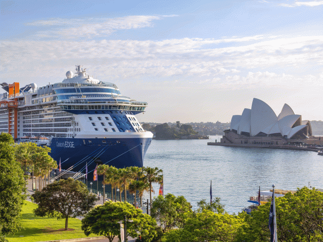 Celebrity Edge departing Sydney 