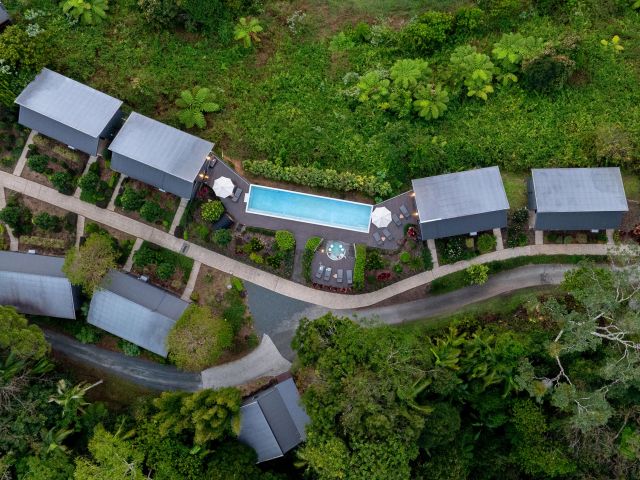 eden retrat upper valley pool aerial
