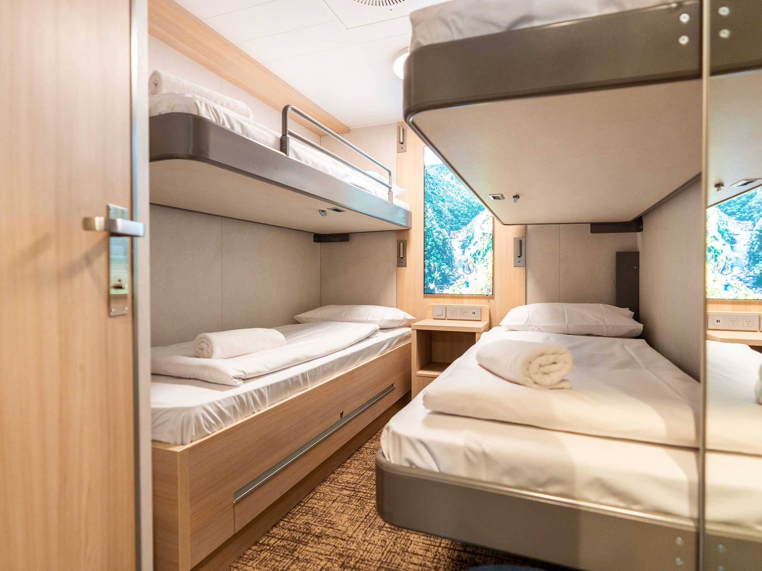 The bunk beds sleep up to four onboard new Spirit of Tasmania