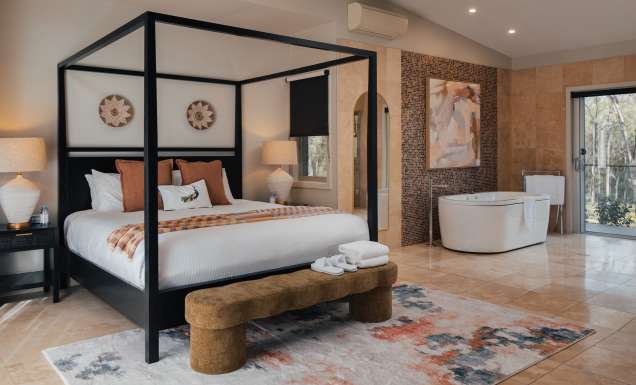 Clayfields Hunter Valley Valley View bedroom