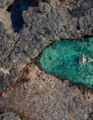 turquoise rock pools at Cape Schanck / Bushrangers Bay on the Mornington Peninsula in Victoria, Australia