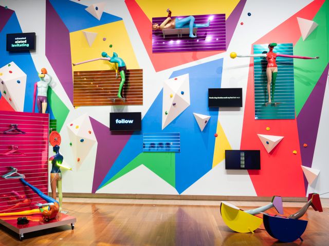 Justene Williams, Australia b.1970, Installation view of The Vertigoats 2021 © Justene Williams/Copyright Agency (Credit: N Harth, QAGOMA)