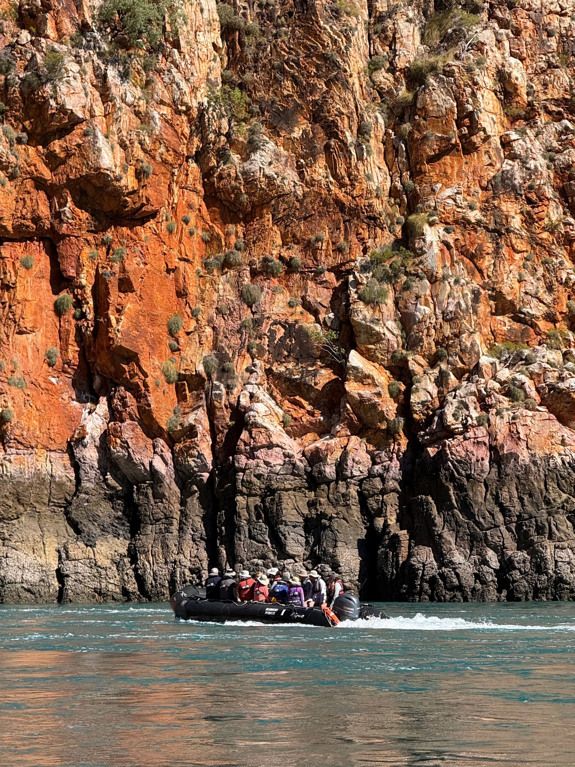 Zodiac approaches Horizontal Falls