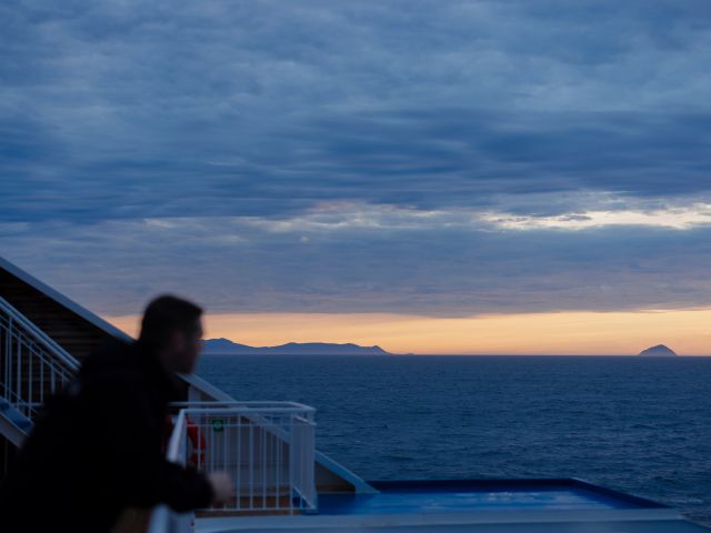 Views of the Bass Strait between Victoria and Tasmania.