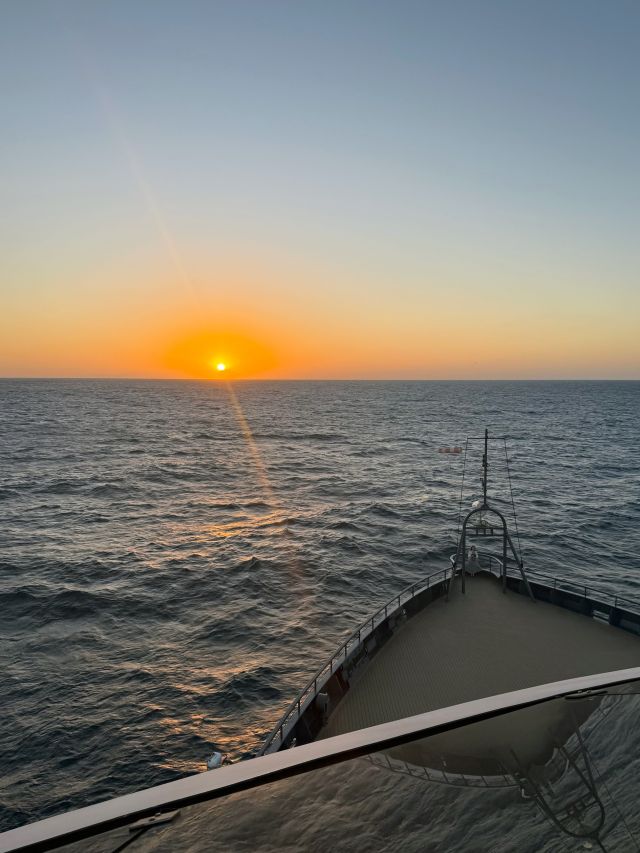 The bow at sunset