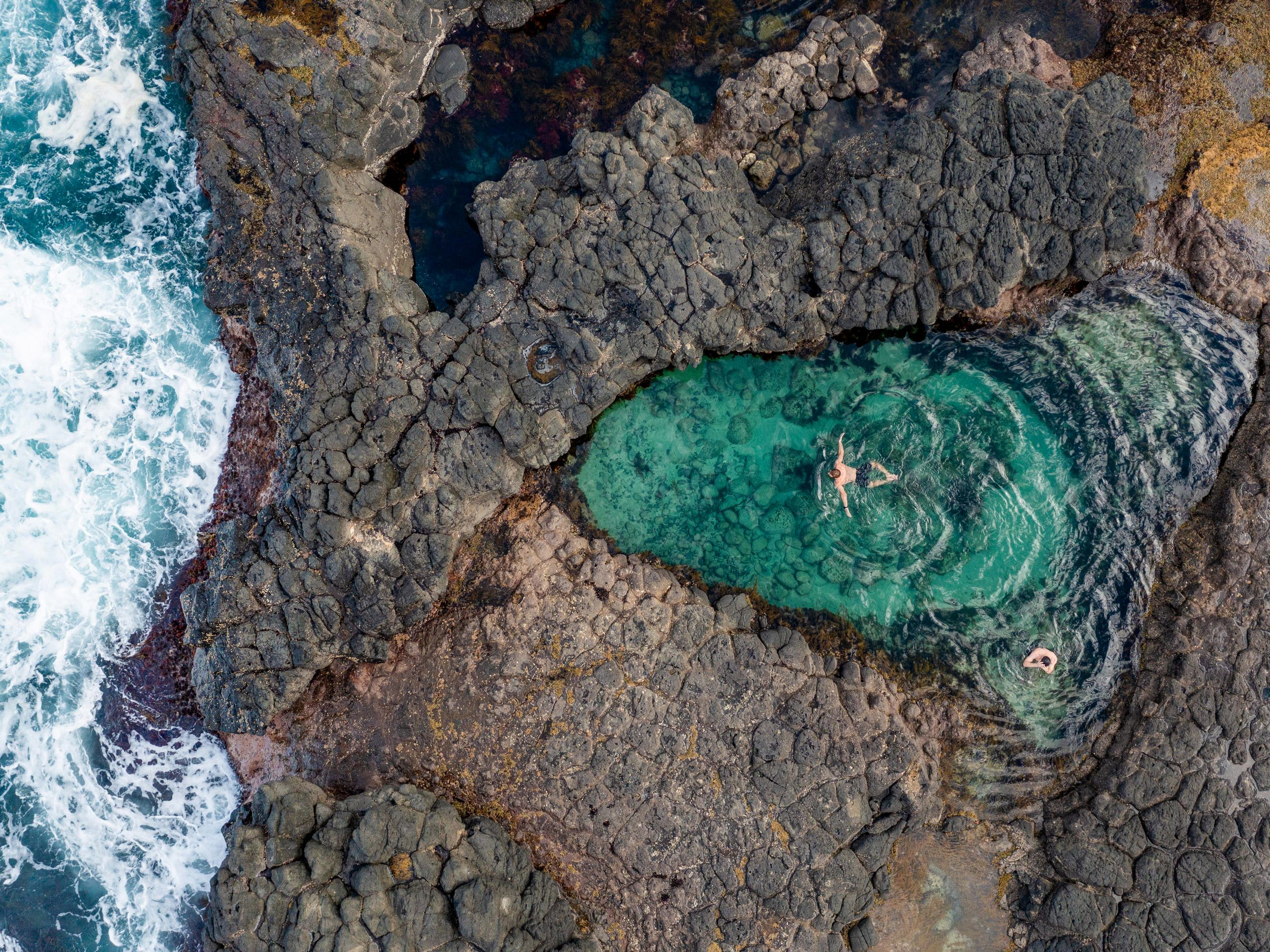 turquoise rock pools at Cape Schanck / Bushrangers Bay on the Mornington Peninsula in Victoria, Australia
