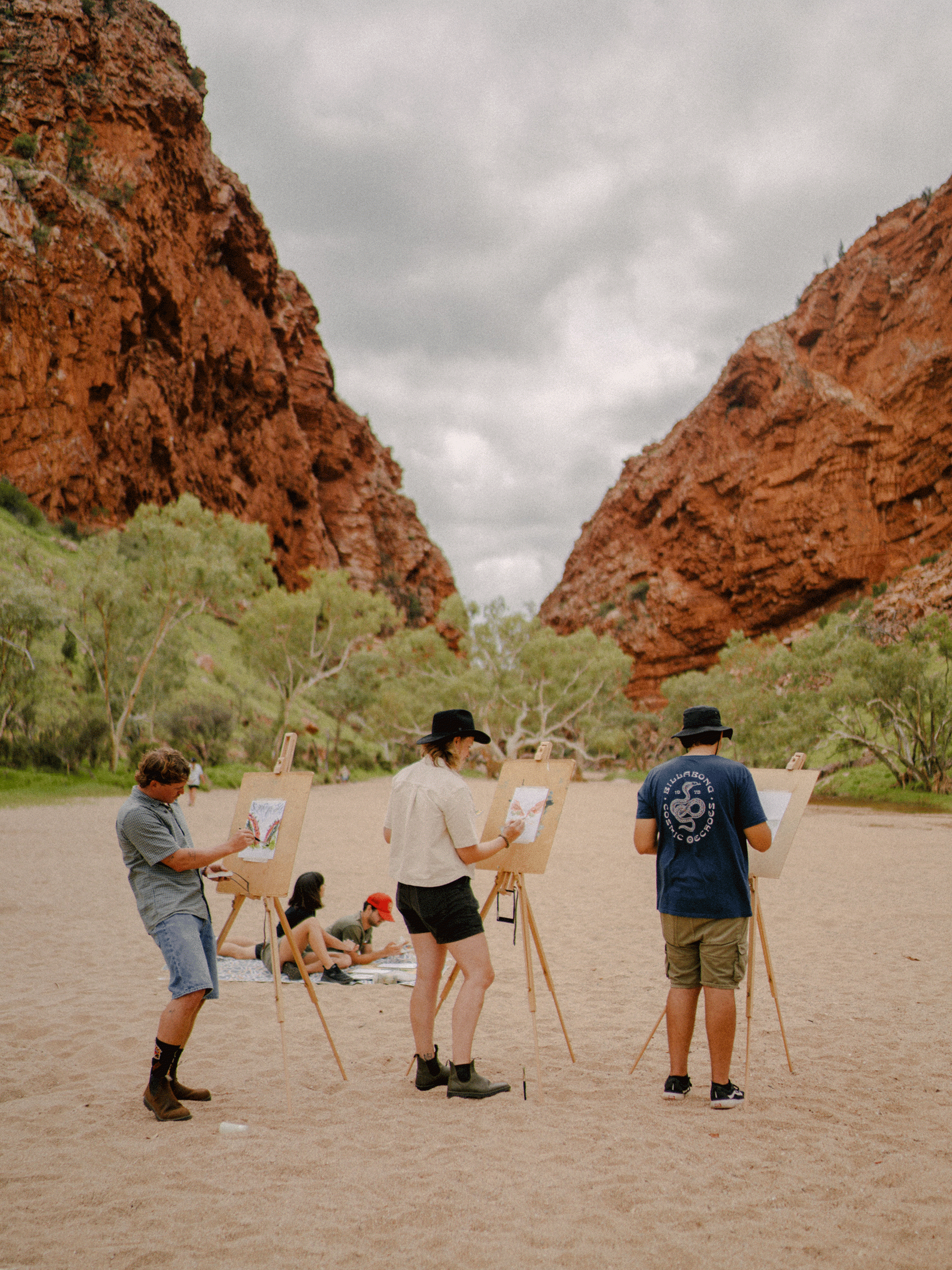 watercolour art tour at Simpsons Gap