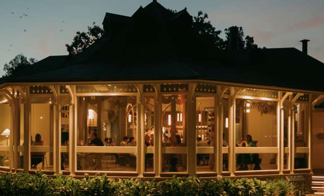 Exterior of Botanic at sunset