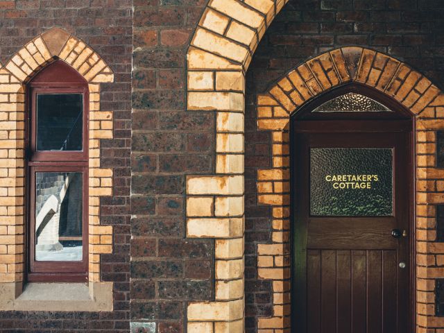 front door of caretaker's cottage bar in melbourne