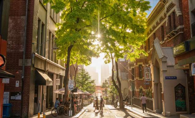 Little Bourke Street In Melbourne