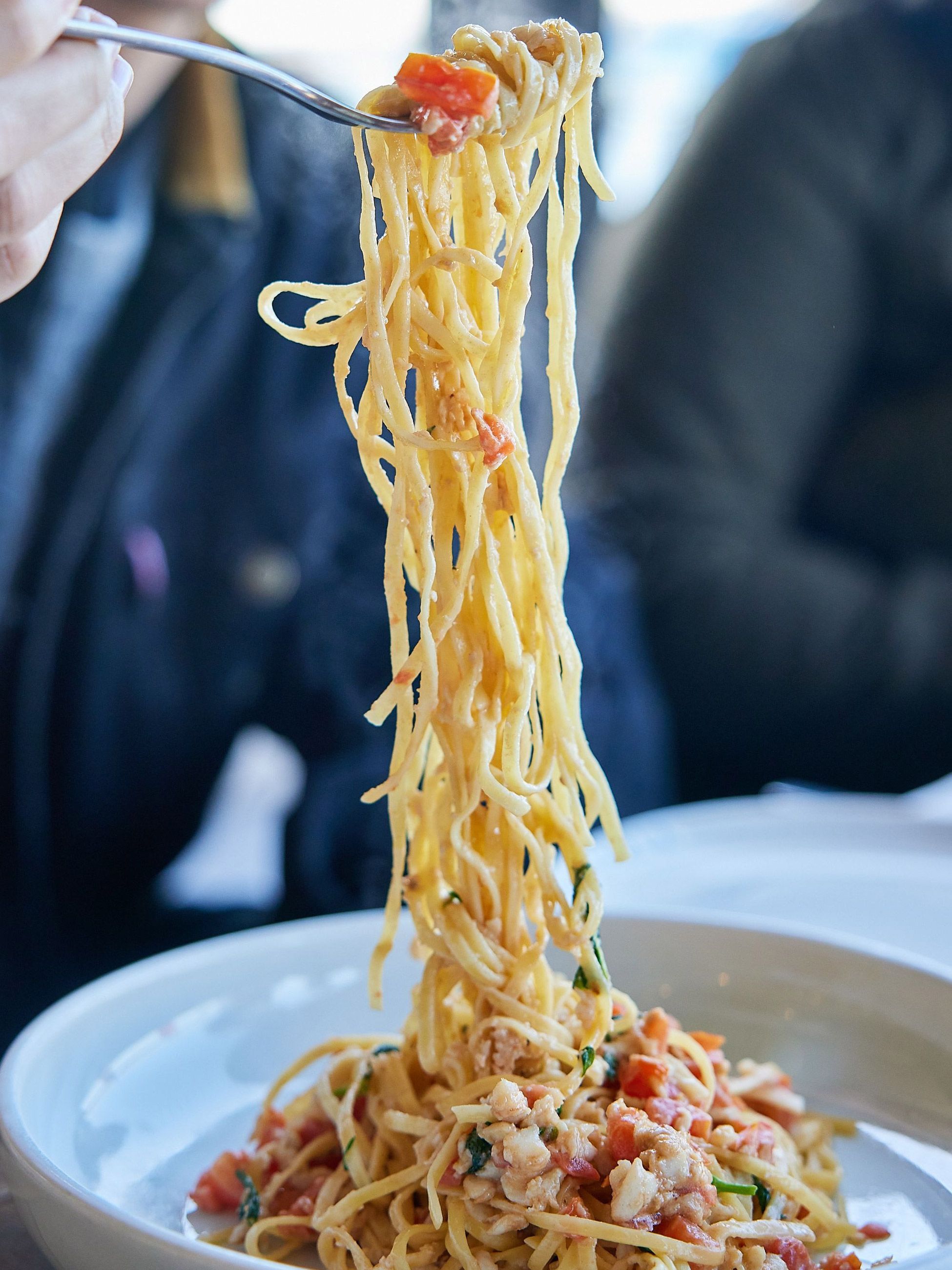 Isola's Taglierini blue swimmer crab pasta