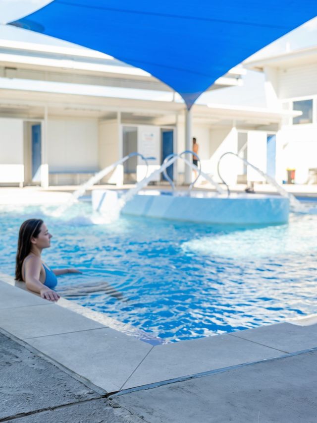woman at the Moree Artesian Aquatic Centre