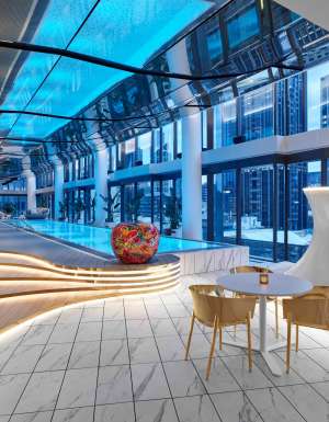 WET deck and indoor pool at the W Melbourne
